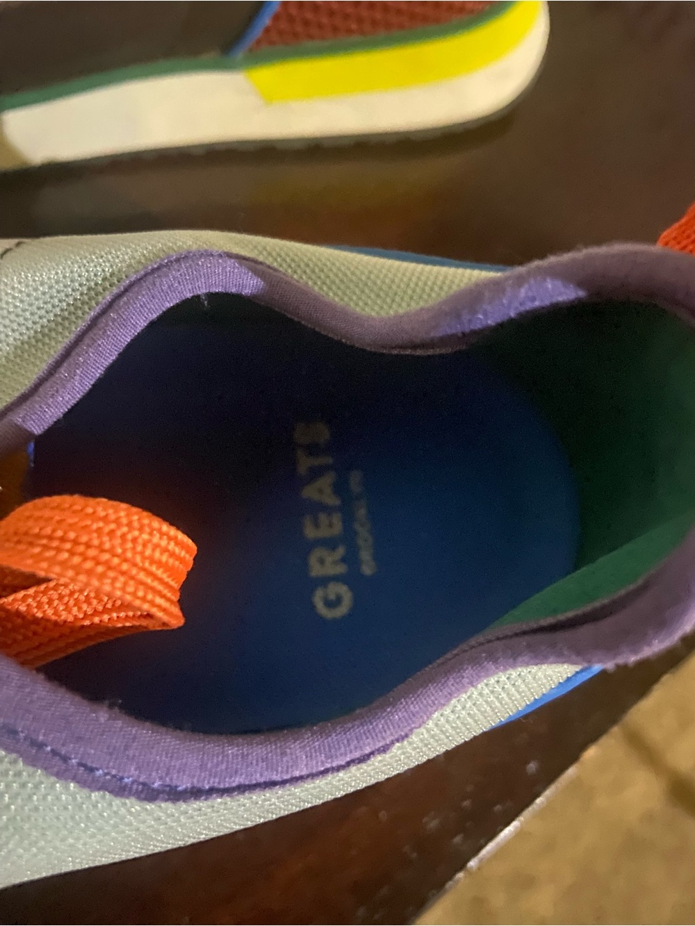 Greats Kids Multi-Color Sneakers with Orange Laces